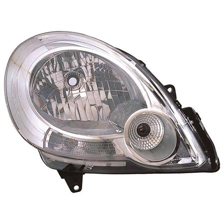 Right Headlamp (Halogen, Takes H4 Bulb, Electric Adjustment, Supplied Without Motor) for Renault KANGOO 2008 2013