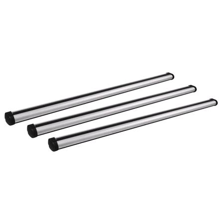 Nordrive 3 Aluminium Cargo Roof Bars (150 cm) for Jeep WRANGLER IV 2017 Onwards, with Rain Gutters (16 21cm fitting kit, see image), 4 Door Model