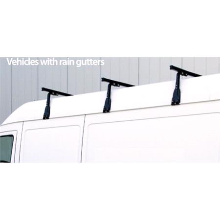 Nordrive 3 Steel Cargo Roof Bars (150 cm) for Jeep WRANGLER IV 2017 Onwards, with Rain Gutters (16 21cm fitting kit, see image), 4 Door Model
