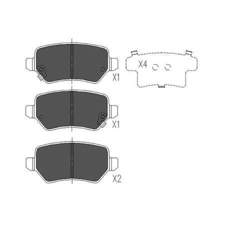Kavo Parts Rear Brake Pads (Full set for Rear Axle)   KBP4020