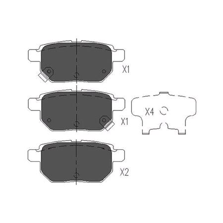 KAVO PARTS Rear Brake Pads (Full set for Rear Axle)