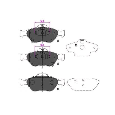 KAVO PARTS Front Brake Pads (Full set for Front Axle)