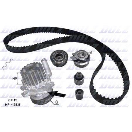 DOLZ Timing Belt Kit with Water Pump   KD100