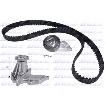 (DOLZ) Ford Focus II '05 '12, Water Pump & Timing Belt Kit, 1.4 Petrol Models   Supplied With DAYCO 