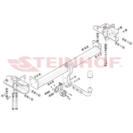 Steinhof Towbar (fixed with 2 bolts) for Landrover DISCOVERY V, 2016 Onwards