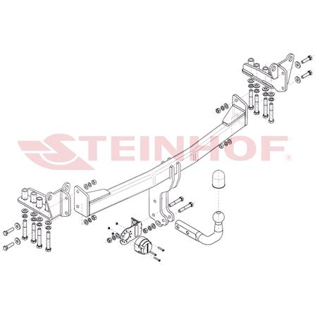 Steinhof Towbar (fixed with 2 bolts) for Landrover RANGE ROVER EVOQUE, 2018 Onwards