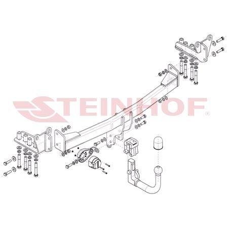 Steinhof Automatic Detachable Towbar (vertical system) for Landrover RANGE ROVER EVOQUE, 2018 Onwards