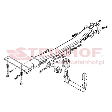 Steinhof Automatic Detachable Towbar (vertical system) for Landrover FREELANDER ,  2006 to 2014