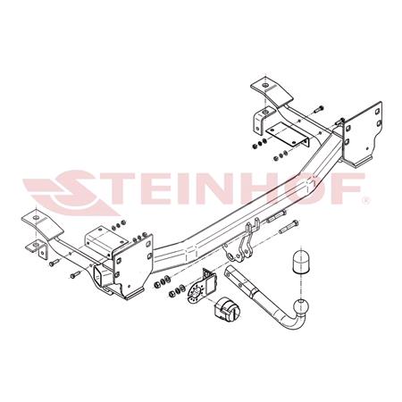 Steinhof Towbar (fixed with 2 bolts) for Landrover RANGE ROVER MK III, 2002 2012