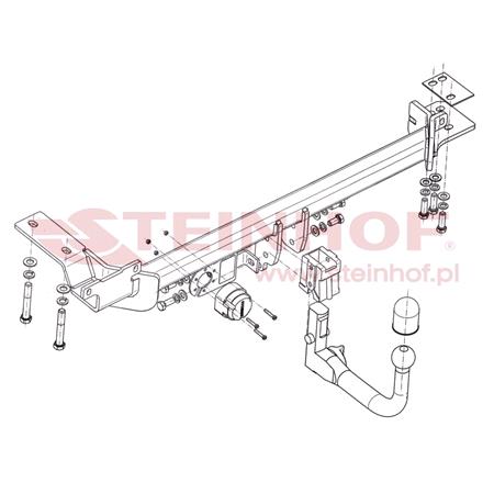 Steinhof Automatic Detachable Towbar (vertical system) for Landrover RANGE ROVER EVOQUE, 2011 Onwards
