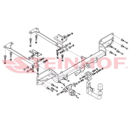 Steinhof Automatic Detachable Towbar (vertical system) for Landrover RANGE ROVER IV, 2012 Onwards
