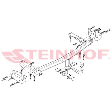 Steinhof Towbar (fixed with 2 bolts) for Lexus RX, 2003 2008