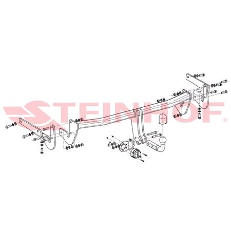 Steinhof Towbar (fixed with 2 bolts) for Lexus NX, 2014 Onwards
