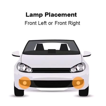 Left / Right Front Fog Lamp (Takes PS4W Bulb, Supplied Without Bulb) for Peugeot 206+ 2010 on 