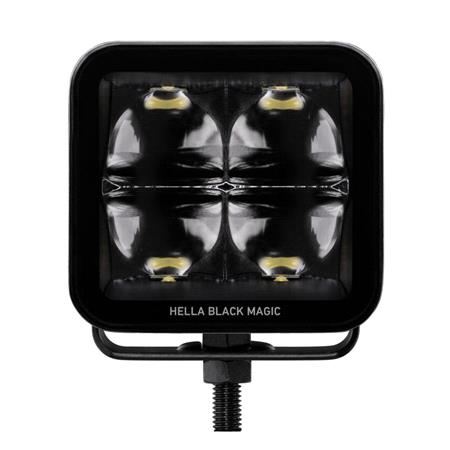 Hella Black Magic Spot Light LED 3.2" Cube Kit 