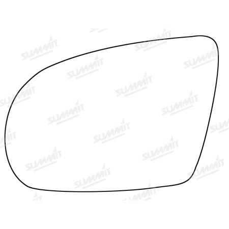 Left Stick On Wing Mirror Glass for Audi A8, 2010 Onwards
