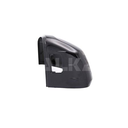 Left Wing Mirror Cover (glossy black, with blind spot warning lamp gap) for Volkswagen CADDY V MPV 2020 Onwards