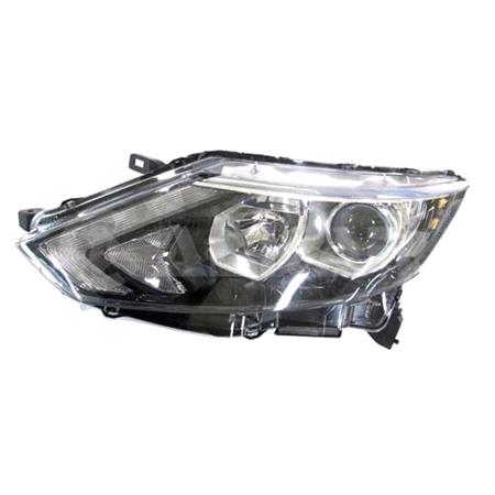 Left Headlamp (Halogen, Takes H7 / H11 Bulbs, With LED Daytime Running Light, Supplied Without Motor) for Nissan QASHQAI 2014 2017