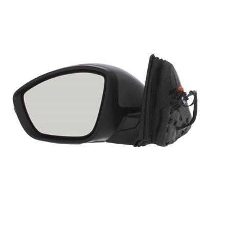 Left Wing Mirror (electric, heated, primed cover, LED indicator, power folding, puddle lamp, Blind Spot Warning) for Peugeot 208 II 2019 Onwards