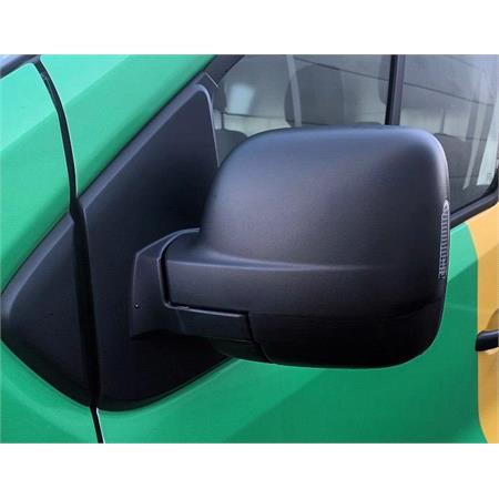 Left Wing Mirror Cover (black, grained, with indicator cutout) for Nissan PRIMASTAR 2021 Onwards
