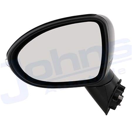 Left Wing Mirror (electric, heated, indicator, power folding, black cover) for Kia RIO III 2011 2017