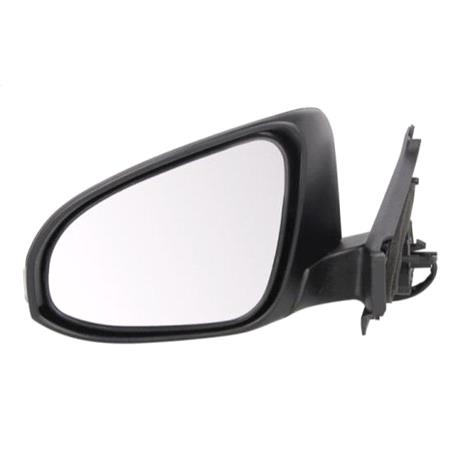 Left Wing Mirror (electric, heated, indicator lamp, black cover) for TOYOTA YARIS / VITZ, 2011 Onwards