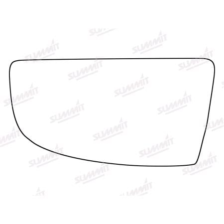 Left Stick On Wing Mirror Glass for Ford TRANSIT Bus, 2014 Onwards