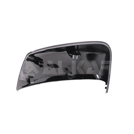 Left Wing Mirror Cover (glossy black, with blind spot warning lamp gap) for Volkswagen CADDY V MPV 2020 Onwards