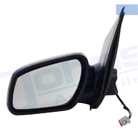 Left Wing Mirror (electric, heated, black cover) for Ford FIESTA V, 2006 2008