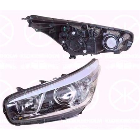 Left Headlamp (Halogen, Takes H7 / H7 Bulbs, Without LED Daytime Running Light, Supplied With Motor) for Kia CEE'D 2012 2015