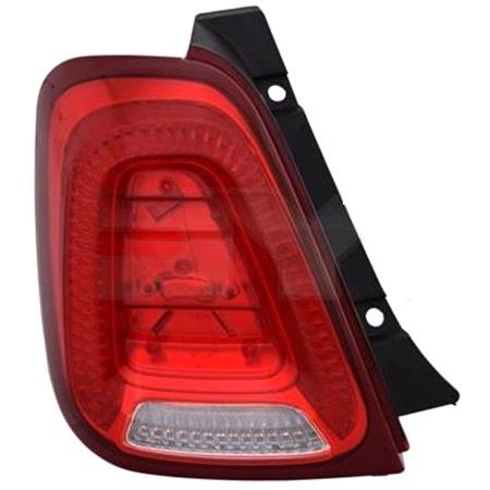 Left Rear Lamp (Upper, On Quarter Panel, Original Equipment) for Fiat 500, 2015 on