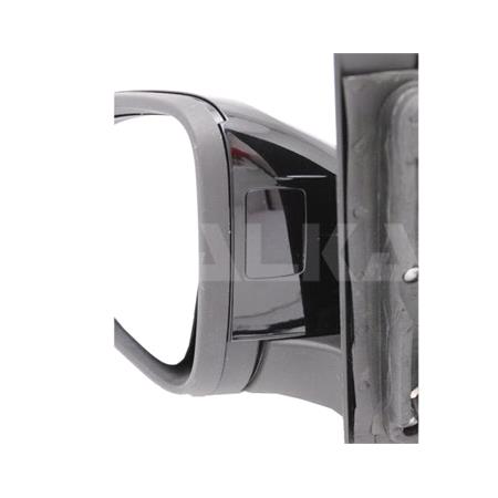 Left Wing Mirror (electric, heated, power folding, glossy black cover, blind spot warning lamp, WITHOUT aerial) for Volkswagen CADDY V MPV 2020 Onwards