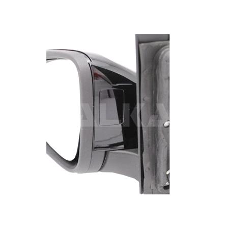 Left Wing Mirror (electric, heated, power folding, glossy black cover, blind spot warning lamp, AM/FM aerial) for Volkswagen CADDY V MPV 2020 Onwards