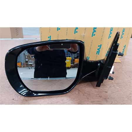 Left Wing Mirror (electric, heated, indicator lamp, black cover) for Hyundai GRAND SANTA FE, 2013 2015
