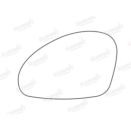Left Stick On Wing Mirror Glass for Seat IBIZA Mk IV, 2002 2009