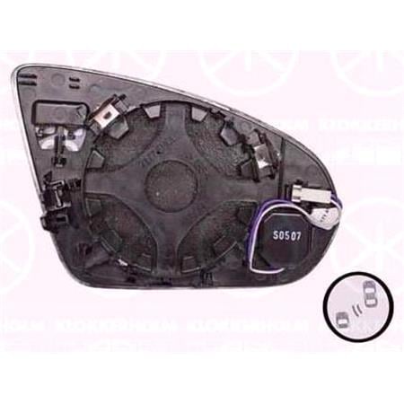 Left Wing Mirror Glass (heated, blind spot warning indicator) for Mercedes A CLASS Saloon 2018 Onwards