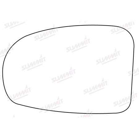 Left Stick On Wing Mirror Glass for Toyota PRIUS 2009 Onwards