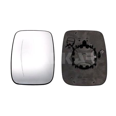 Left Wing Mirror Glass (heated, with blind spot warning lamp) for Nissan PRIMASTAR Bus 2021 Onwards