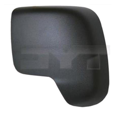 Left Wing Mirror Cover (Black, Grained) for Fiat QUBO, 2008 Onwards