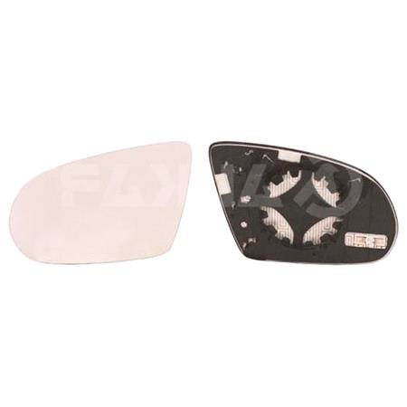 Left Wing Mirror Glass (heated) and Holder for AUDI A8, 2010 Onwards