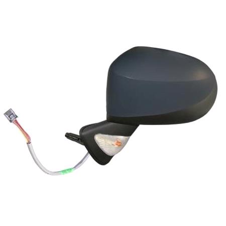 Left Wing Mirror (electric, heated, clear indicator, primed cover) for Renault Grand Modus, 2008 2012