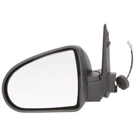 Left Wing Mirror (electric, heated, primed) for Mitsubishi COLT VI, 2004 2012