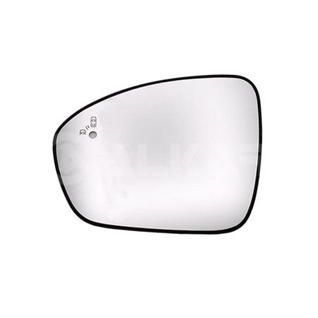 Left Wing Mirror Glass (heated, blind spot warning indicator) for Renault ARKANA I, 2019 Onwards