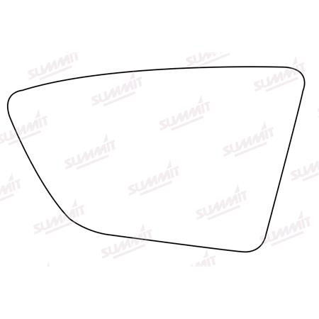 Left Stick On Wing Mirror Glass for Seat LEON 2012 Onwards