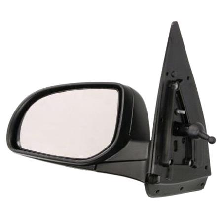 Left Wing Mirror (manual, Black Cover) For Hyundai I10, 2011 - 2014 