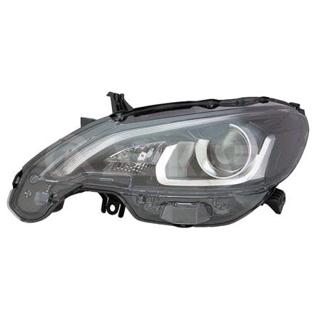 Left Headlamp (Halogen, Takes HIR Bulb, Original Equipment) for Peugeot 108 2014 on