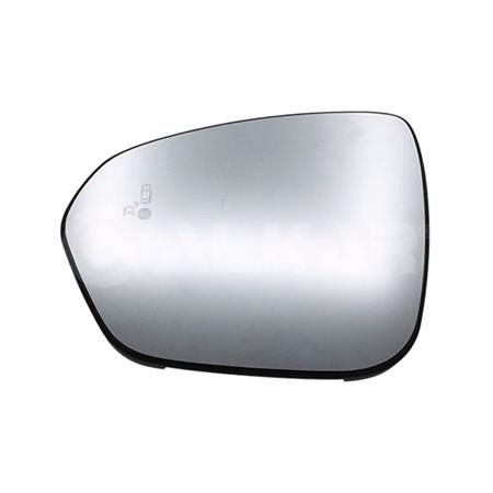 Left Wing Mirror Glass (heated, with blind spot indicator lamp) for Dacia DUSTER 2017 Onwards