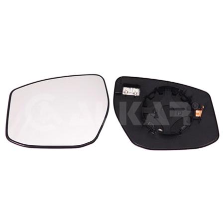 Left Wing Mirror Glass (heated) and holder for NISSAN PULSAR, 2014 Onwards