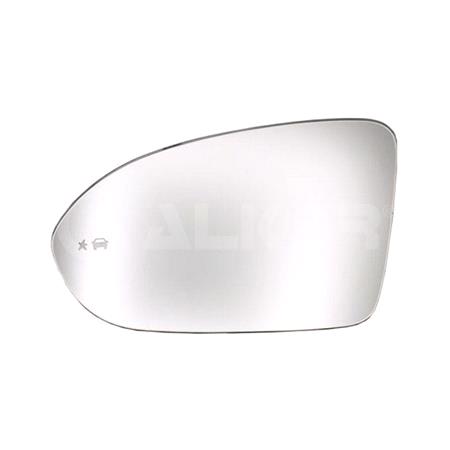 Left Wing Mirror Glass (heated, blind spot warning indicator) and holder for Opel ASTRA K Hatchback Van 2015 Onwards