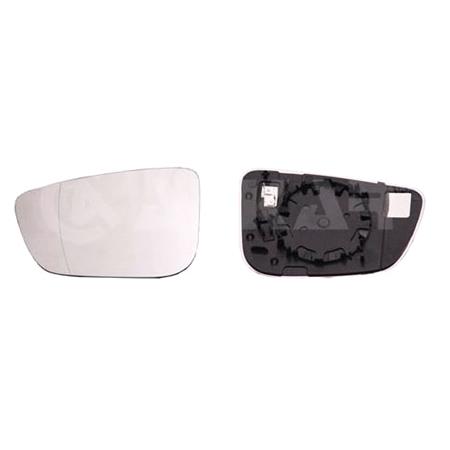 Left Wing Mirror Glass (heated, without blind spot warning lamp) and holder for BMW 5 Series 2017 2021